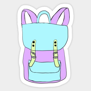 Backpack Illustration Vector Pastel Color Sticker